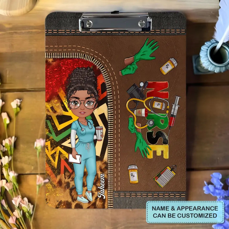 Juenteenth Nurse - Personalized Custom Clipboard - Nurse's Day, Appreciation Gift For Nurse