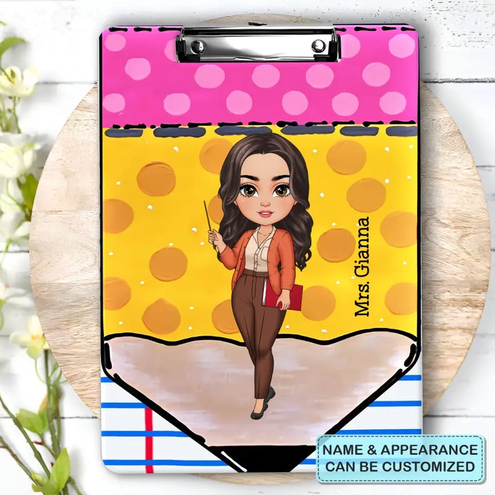 Teacher Pencil - Personalized Custom Clipboard - Teacher's Day, Appreciation Gift For Teacher