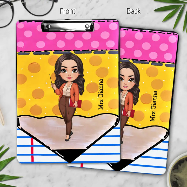 Teacher Pencil - Personalized Custom Clipboard - Teacher's Day, Appreciation Gift For Teacher