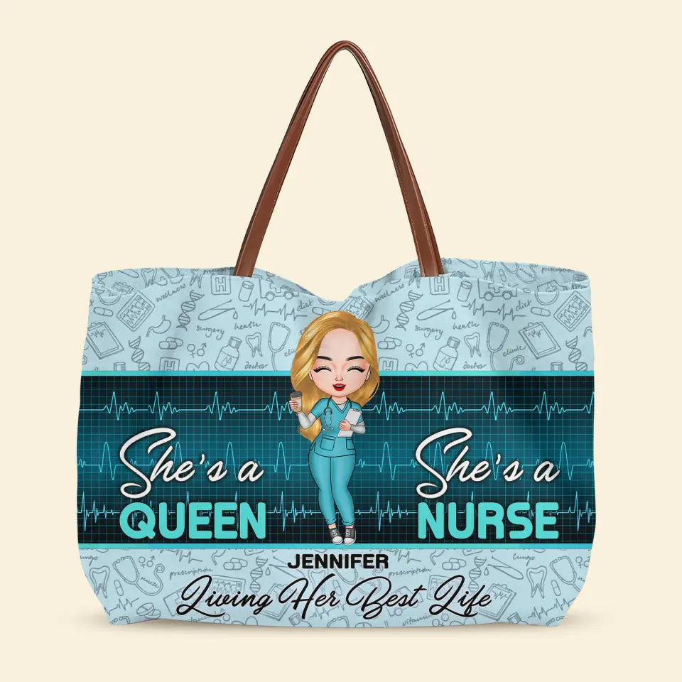 Love Nurse Life - Personalized Custom Tote Bag - Nurse's Day, Appreciation Gift For Nurse