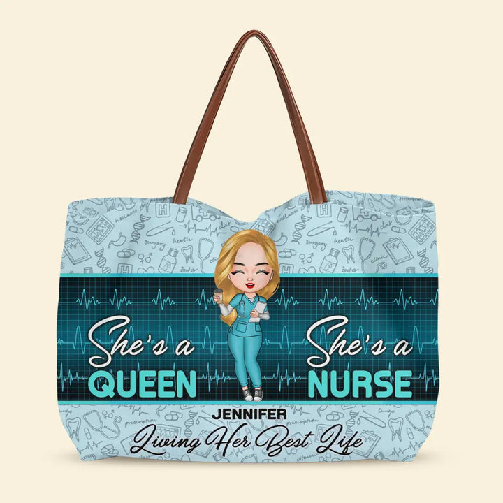 Love Nurse Life - Personalized Custom Tote Bag - Nurse's Day, Appreciation Gift For Nurse