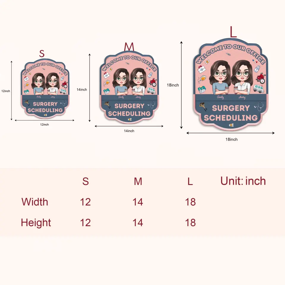 Welcome To My Office Surgical Scheduling - Personalized Custom Door Sign - Gift For Colleagues