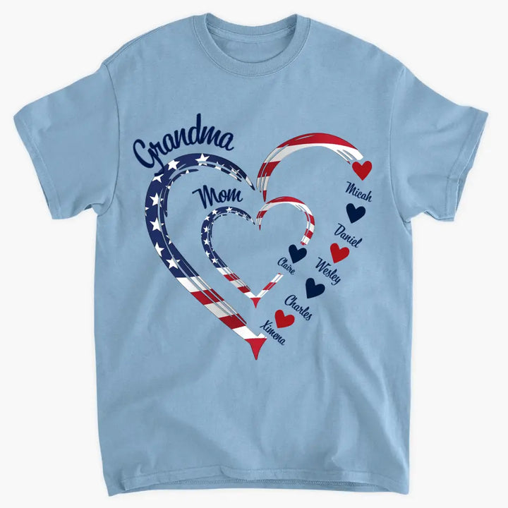 Mom Grandma 4th Of July - Personalized Custom T-shirt - Independence Day Gift For Mom, Grandma