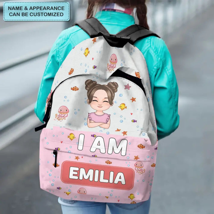 Car Mermaid Unicorn Dinosaur Kid - Personalized Custom Backpack - Back To School Gift For Kindergarten, Pre-K, 1st Grade, 2nd Grade, 3rd Grade, 4th Grade, 5th Grade