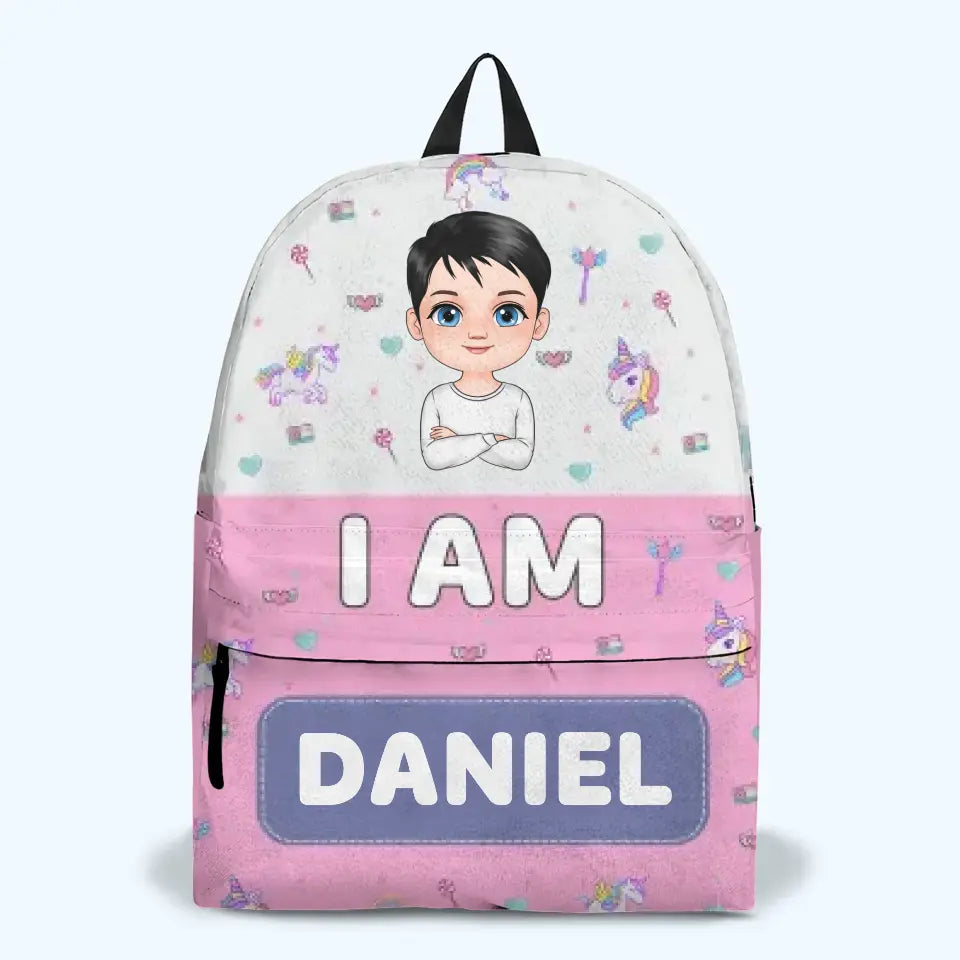 Car Mermaid Unicorn Dinosaur Kid - Personalized Custom Backpack - Back To School Gift For Kindergarten, Pre-K, 1st Grade, 2nd Grade, 3rd Grade, 4th Grade, 5th Grade
