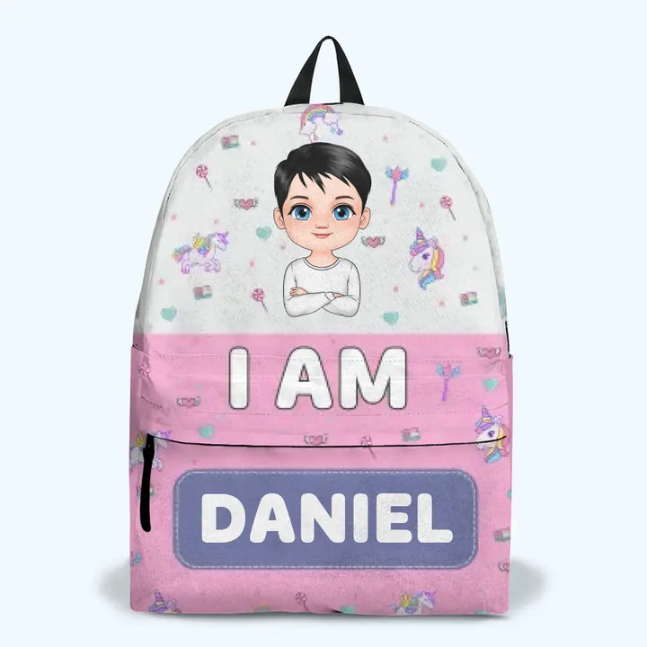 Car Mermaid Unicorn Dinosaur Kid - Personalized Custom Backpack - Back To School Gift For Kindergarten, Pre-K, 1st Grade, 2nd Grade, 3rd Grade, 4th Grade, 5th Grade