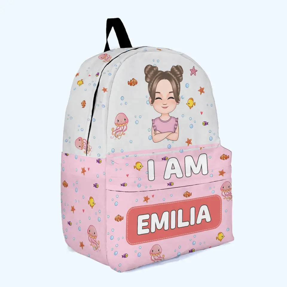 Car Mermaid Unicorn Dinosaur Kid - Personalized Custom Backpack - Back To School Gift For Kindergarten, Pre-K, 1st Grade, 2nd Grade, 3rd Grade, 4th Grade, 5th Grade