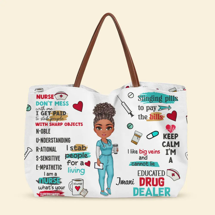 Love Nurse Life - Personalized Custom Tote Bag - Nurse's Day, Appreciation Gift For Nurse