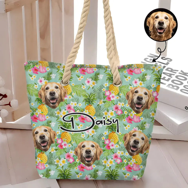 Happy Summer - Personalized Custom Beach Bag - Vacation Gift, Summer Gift For Family Members