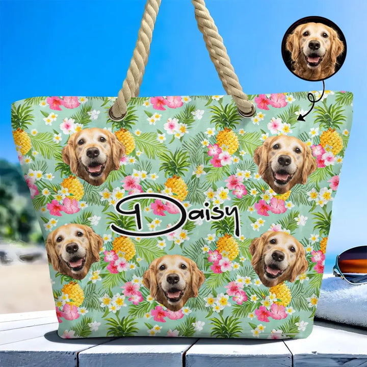 Happy Summer - Personalized Custom Beach Bag - Vacation Gift, Summer Gift For Family Members