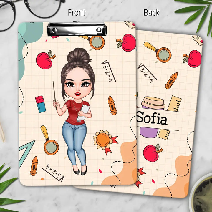 Teaching Tiny Humans - Personalized Custom Clipboard - Teacher's Day, Appreciation Gift For Teacher