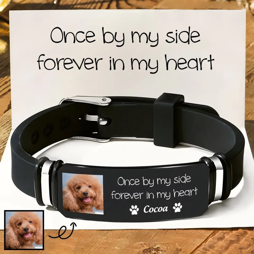 Forever In My Heart Pet - Custom Bracelet - Sympathy Gift
