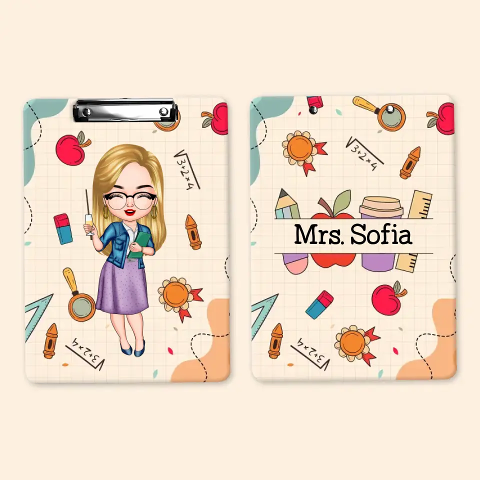 Teaching Tiny Humans - Personalized Custom Clipboard - Teacher's Day, Appreciation Gift For Teacher