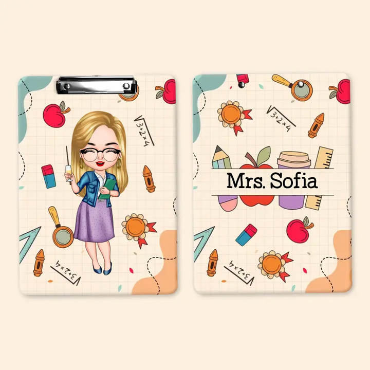 Teaching Tiny Humans - Personalized Custom Clipboard - Teacher's Day, Appreciation Gift For Teacher