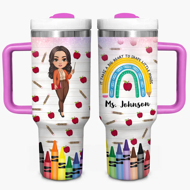 Teacher Life - Personalized Custom Tumbler With Handle - Teacher's Day, Appreciation Gift For Teacher