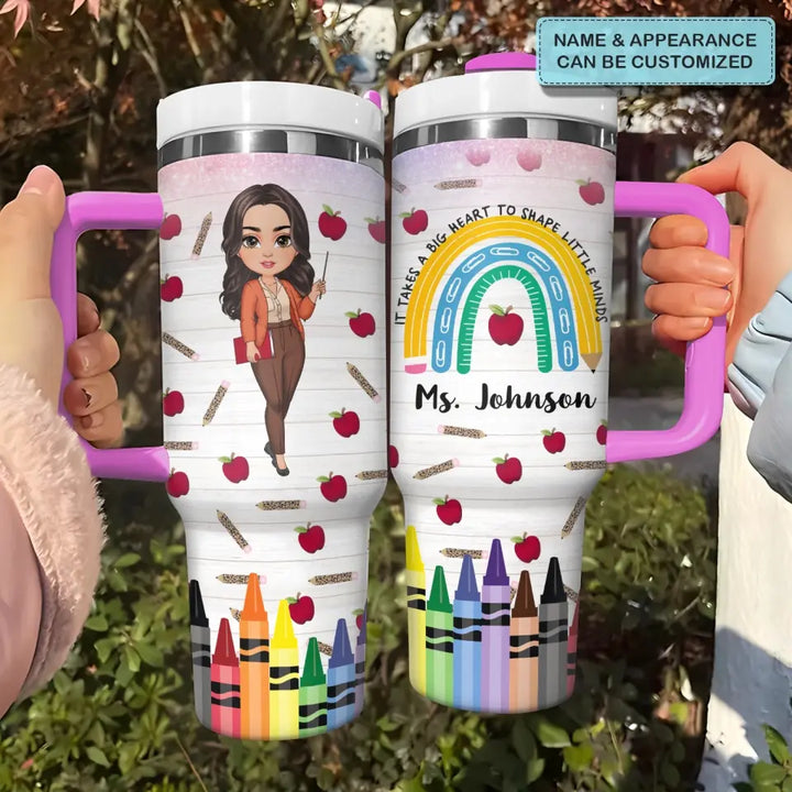 Teacher Life - Personalized Custom Tumbler With Handle - Teacher's Day, Appreciation Gift For Teacher