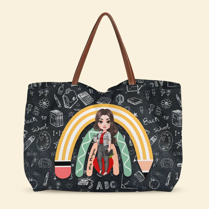 Academic Arch - Personalized Custom Tote Bag - Teacher's Day, Appreciation Gift For Teacher