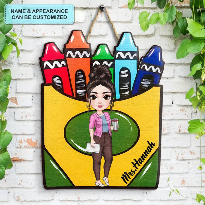Teacher's Classroom - Personalized Custom Door Sign - Teacher's Day, Appreciation Gift For Teacher