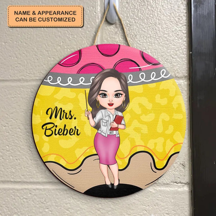 Welcome To My Classroom - Personalized Custom Door Sign - Teacher's Day, Appreciation Gift For Teacher