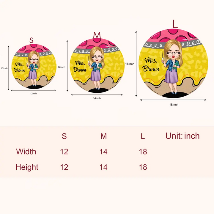 Welcome To My Classroom - Personalized Custom Door Sign - Teacher's Day, Appreciation Gift For Teacher