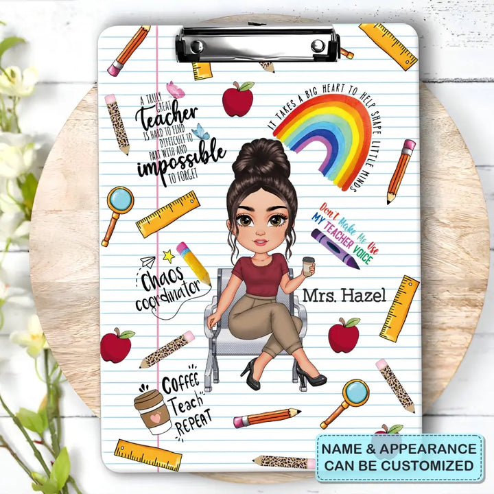 Don't Make Me Use My Teacher Voice - Personalized Custom Clipboard - Teacher's Day, Appreciation Gift For Teacher