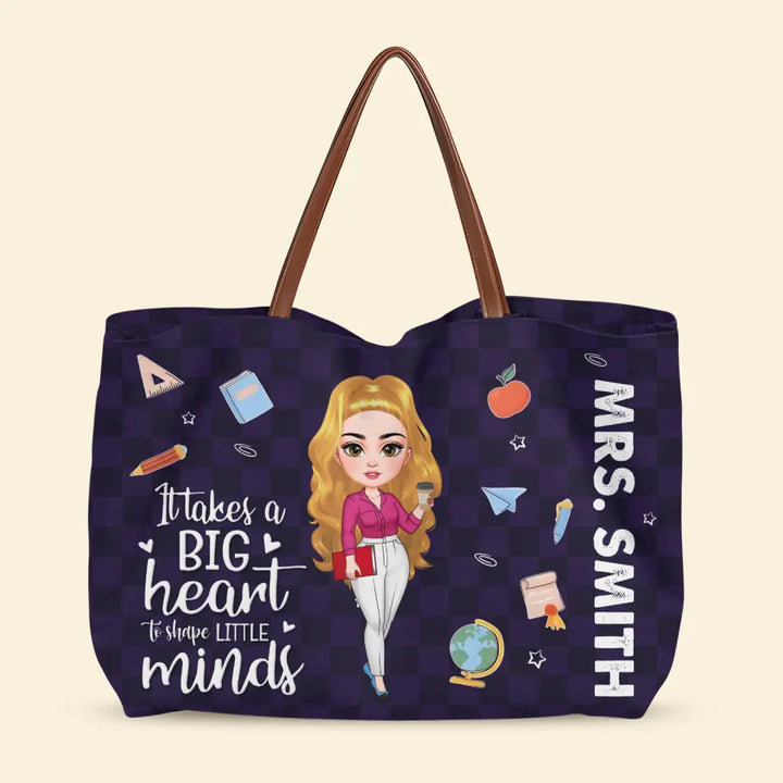 Teach Love Inspire - Personalized Custom Tote Bag - Teacher's Day, Appreciation Gift For Teacher