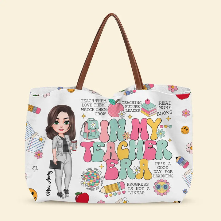 In My Teacher Era - Personalized Custom Tote Bag - Teacher's Day, Appreciation Gift For Teacher