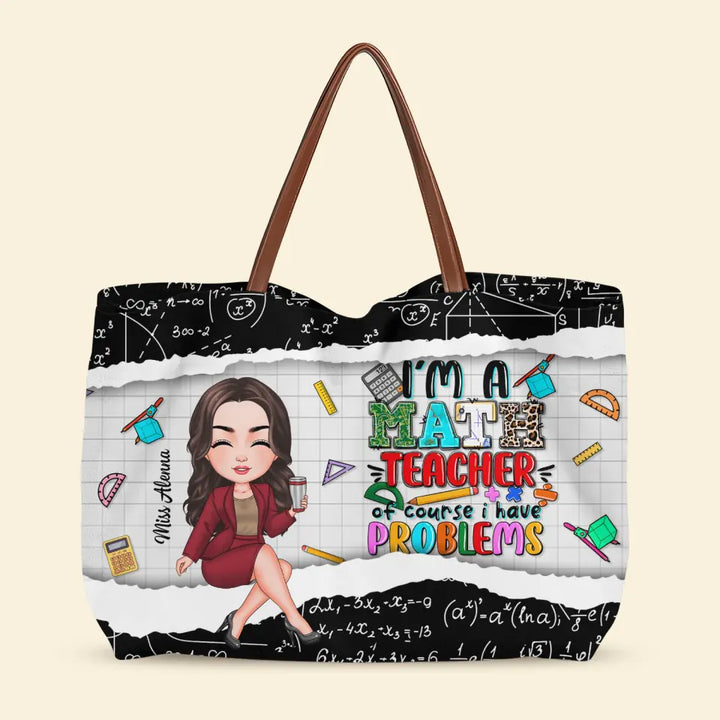 Problem Solver’s Bag - Personalized Custom Tote Bag - Teacher's Day, Appreciation Gift For Math Teacher