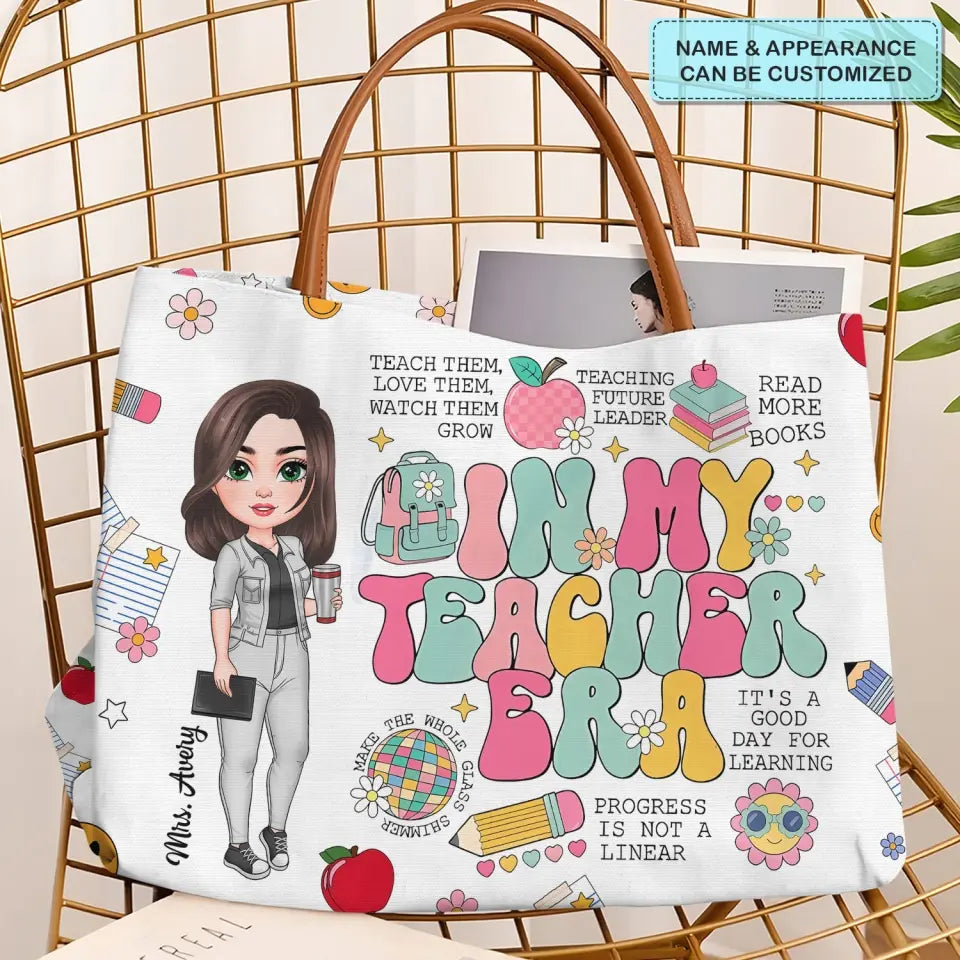 In My Teacher Era - Personalized Custom Tote Bag - Teacher's Day, Appreciation Gift For Teacher