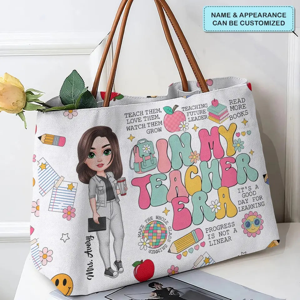 In My Teacher Era - Personalized Custom Tote Bag - Teacher's Day, Appreciation Gift For Teacher