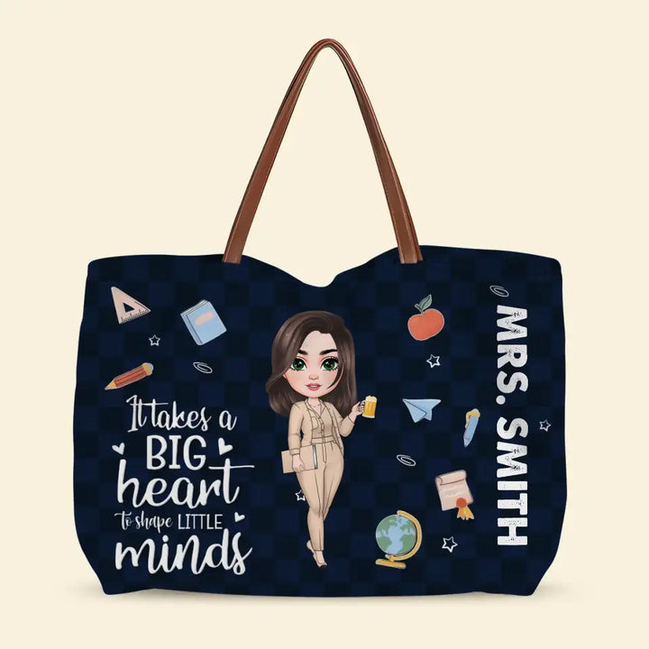 Teach Love Inspire - Personalized Custom Tote Bag - Teacher's Day, Appreciation Gift For Teacher
