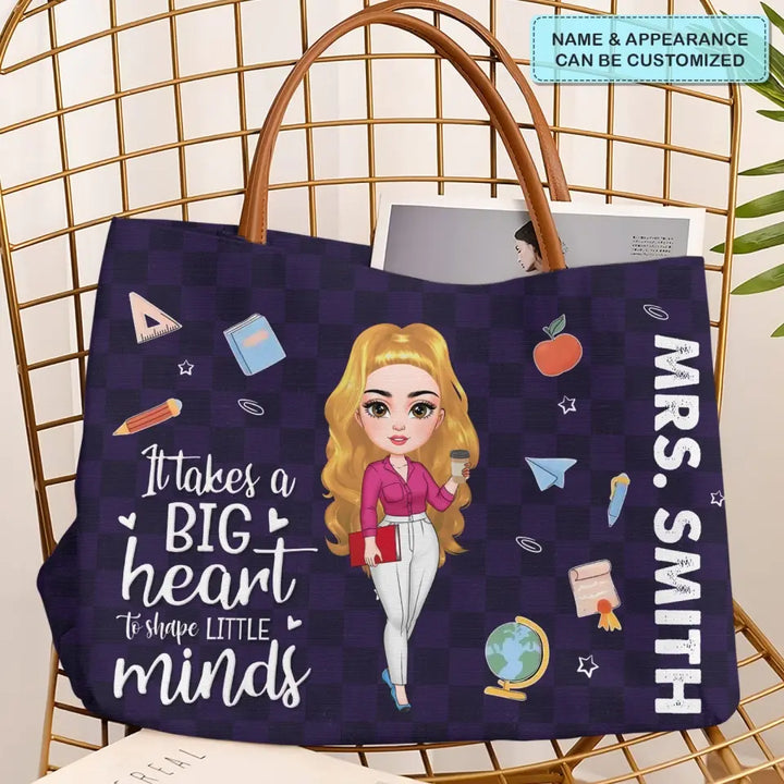 Teach Love Inspire - Personalized Custom Tote Bag - Teacher's Day, Appreciation Gift For Teacher