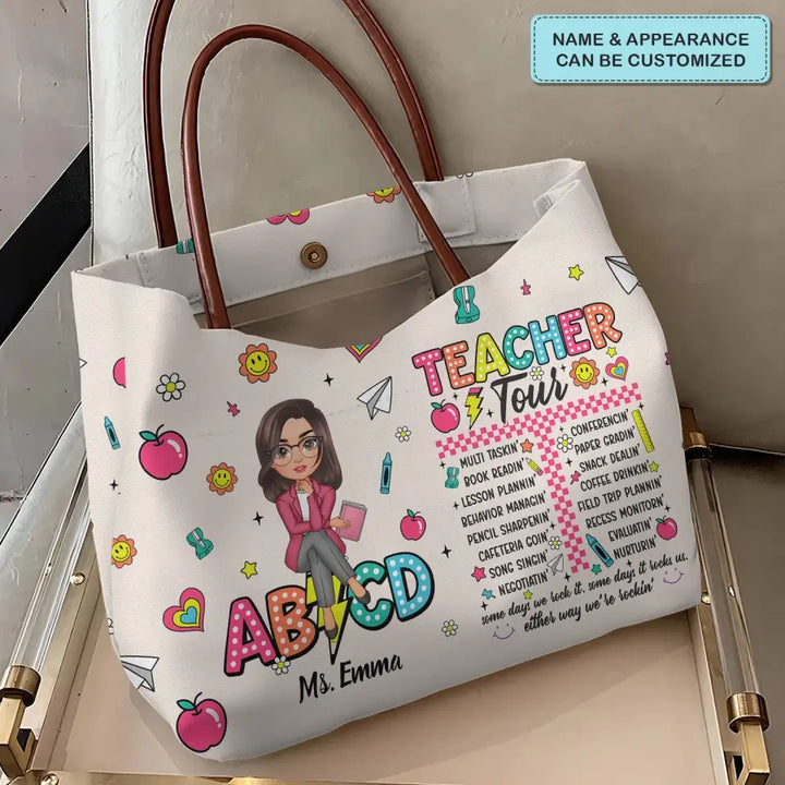 Teacher Tour - Personalized Custom Tote Bag - Teacher's Day, Appreciation Gift For Teacher