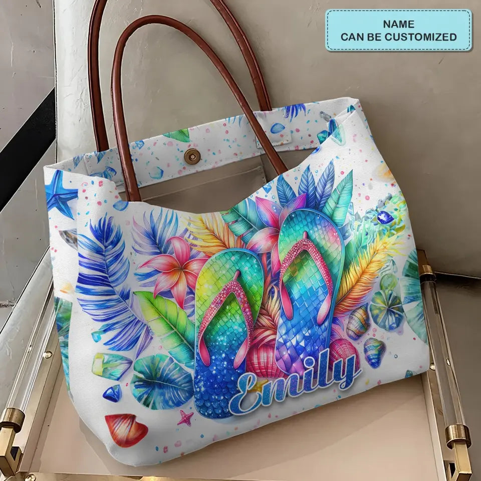Paradise Steps - Personalized Custom Tote Bag - Gift for Flip Flop Lover NCU0PT052