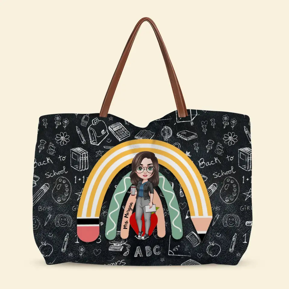 Academic Arch - Personalized Custom Tote Bag - Teacher's Day, Appreciation Gift For Teacher