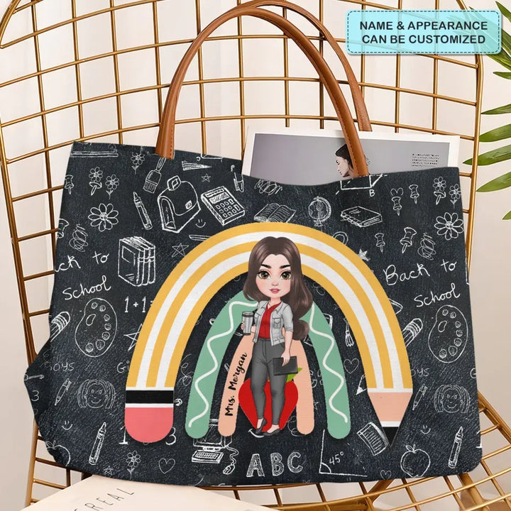 Academic Arch - Personalized Custom Tote Bag - Teacher's Day, Appreciation Gift For Teacher