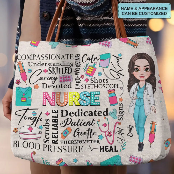 Retro Nurse - Personalized Custom Tote Bag - Gift For Nurse