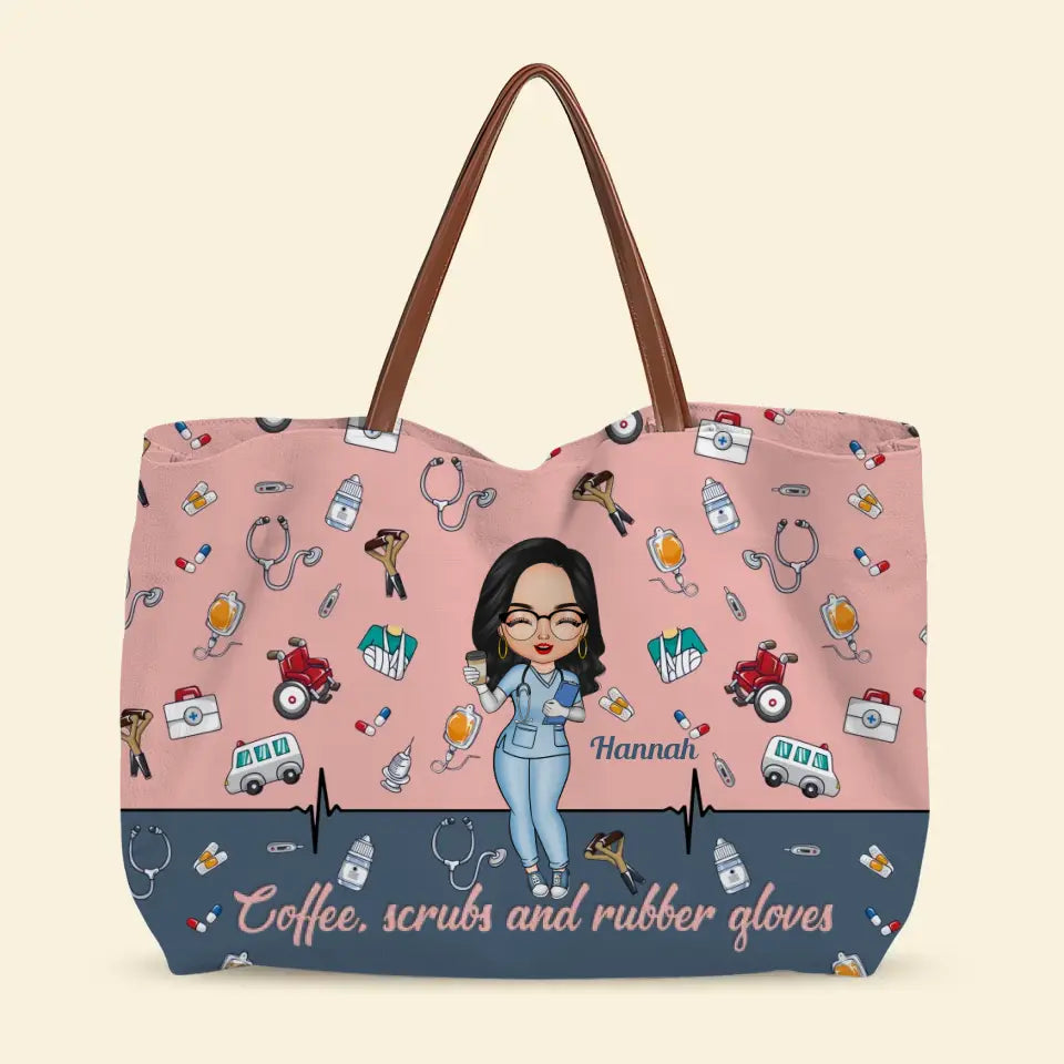 Nursing Is A Work Of Heart - Personalized Custom Tote Bag - Nurse's Day, Appreciation Gift For Nurse
