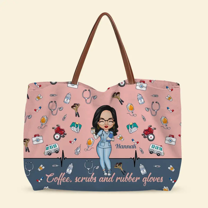 Nursing Is A Work Of Heart - Personalized Custom Tote Bag - Nurse's Day, Appreciation Gift For Nurse