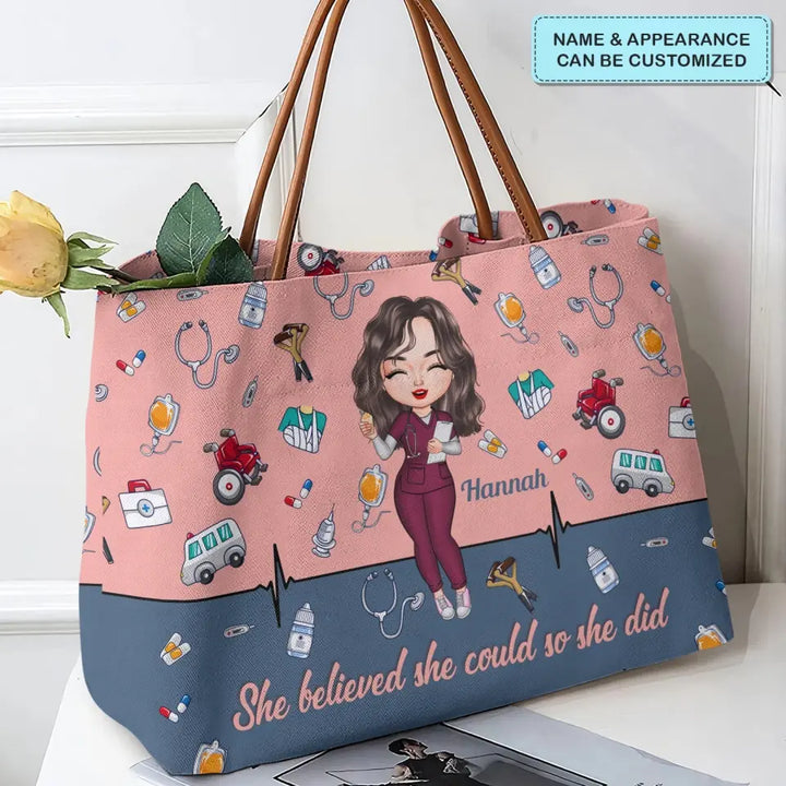 Nursing Is A Work Of Heart - Personalized Custom Tote Bag - Nurse's Day, Appreciation Gift For Nurse