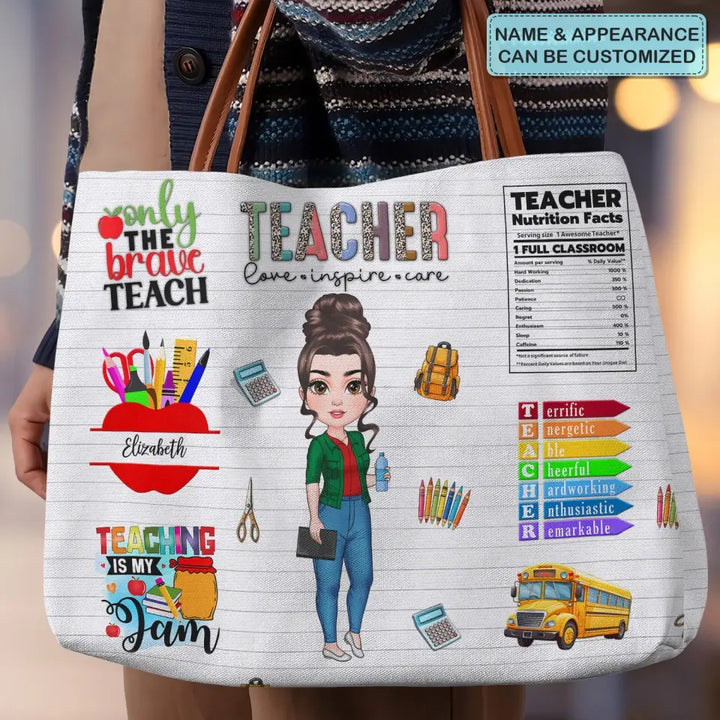 Teaching Is My Jam - Personalized Custom Tote Bag - Teacher's Day, Appreciation Gift For Teacher