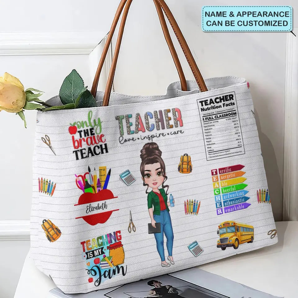 Teaching Is My Jam - Personalized Custom Tote Bag - Teacher's Day, Appreciation Gift For Teacher