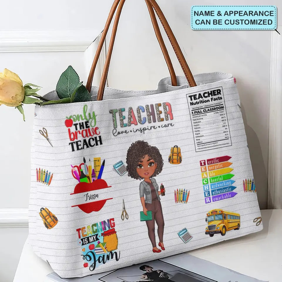 Teaching Is My Jam - Personalized Custom Tote Bag - Teacher's Day, Appreciation Gift For Teacher