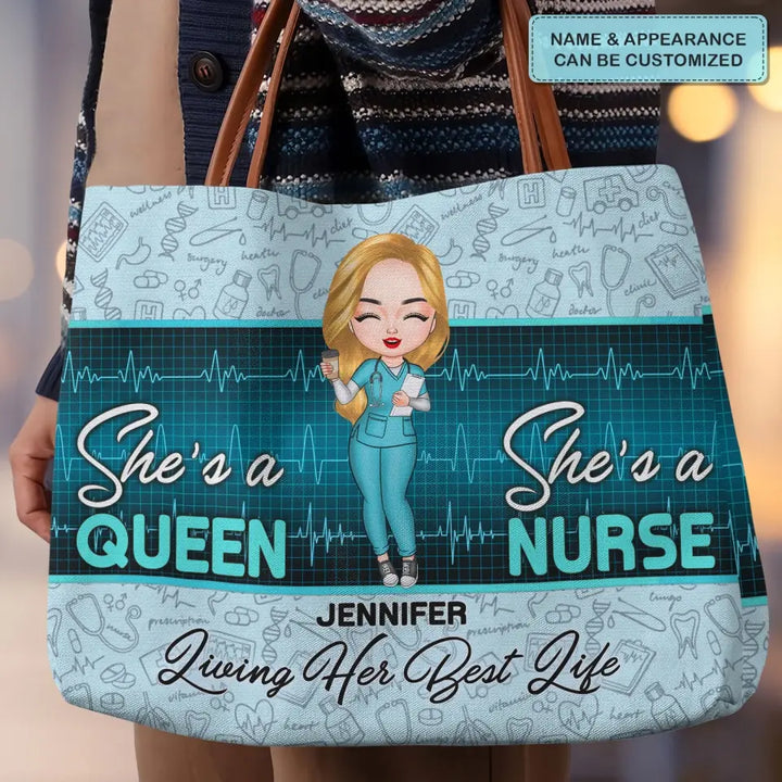 Love Nurse Life - Personalized Custom Tote Bag - Nurse's Day, Appreciation Gift For Nurse