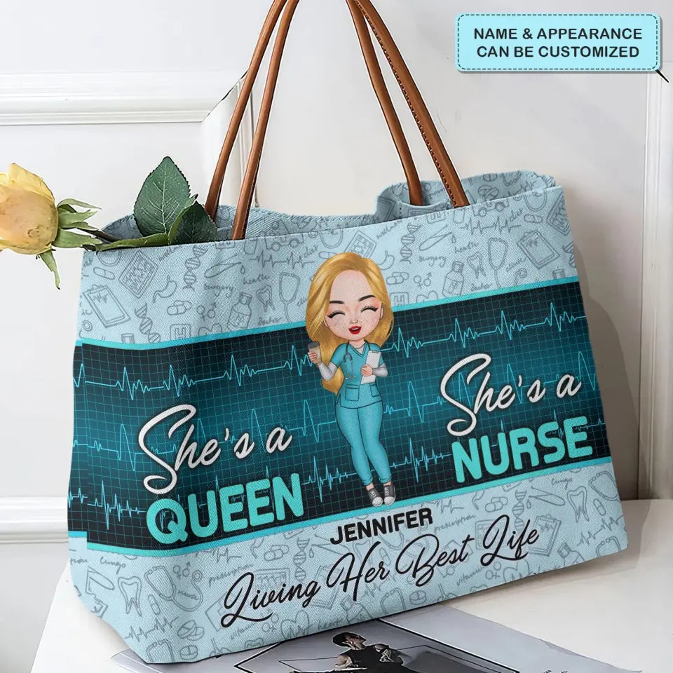 Love Nurse Life - Personalized Custom Tote Bag - Nurse's Day, Appreciation Gift For Nurse