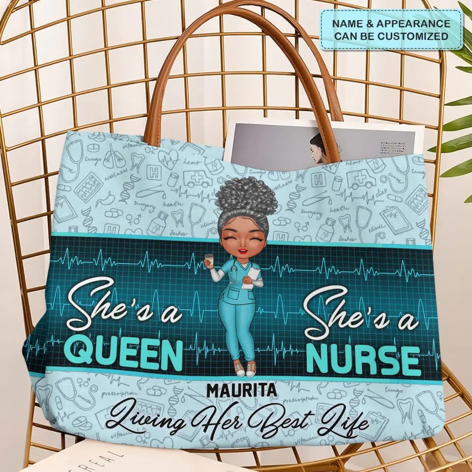 Love Nurse Life - Personalized Custom Tote Bag - Nurse's Day, Appreciation Gift For Nurse