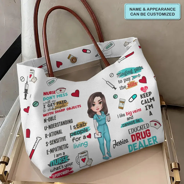 Love Nurse Life - Personalized Custom Tote Bag - Nurse's Day, Appreciation Gift For Nurse