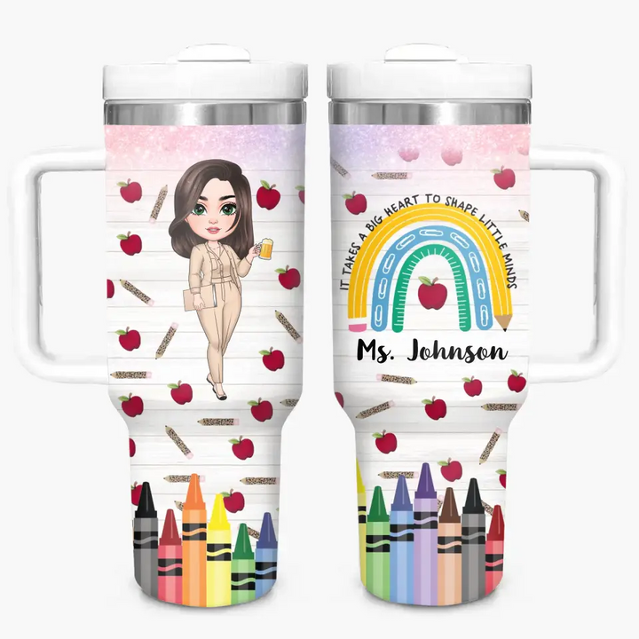 Teacher Life - Personalized Custom Tumbler With Handle - Teacher's Day, Appreciation Gift For Teacher
