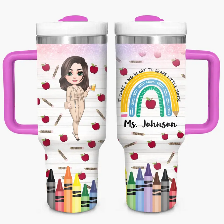 Teacher Life - Personalized Custom Tumbler With Handle - Teacher's Day, Appreciation Gift For Teacher
