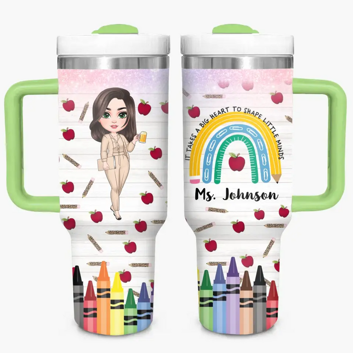 Teacher Life - Personalized Custom Tumbler With Handle - Teacher's Day, Appreciation Gift For Teacher